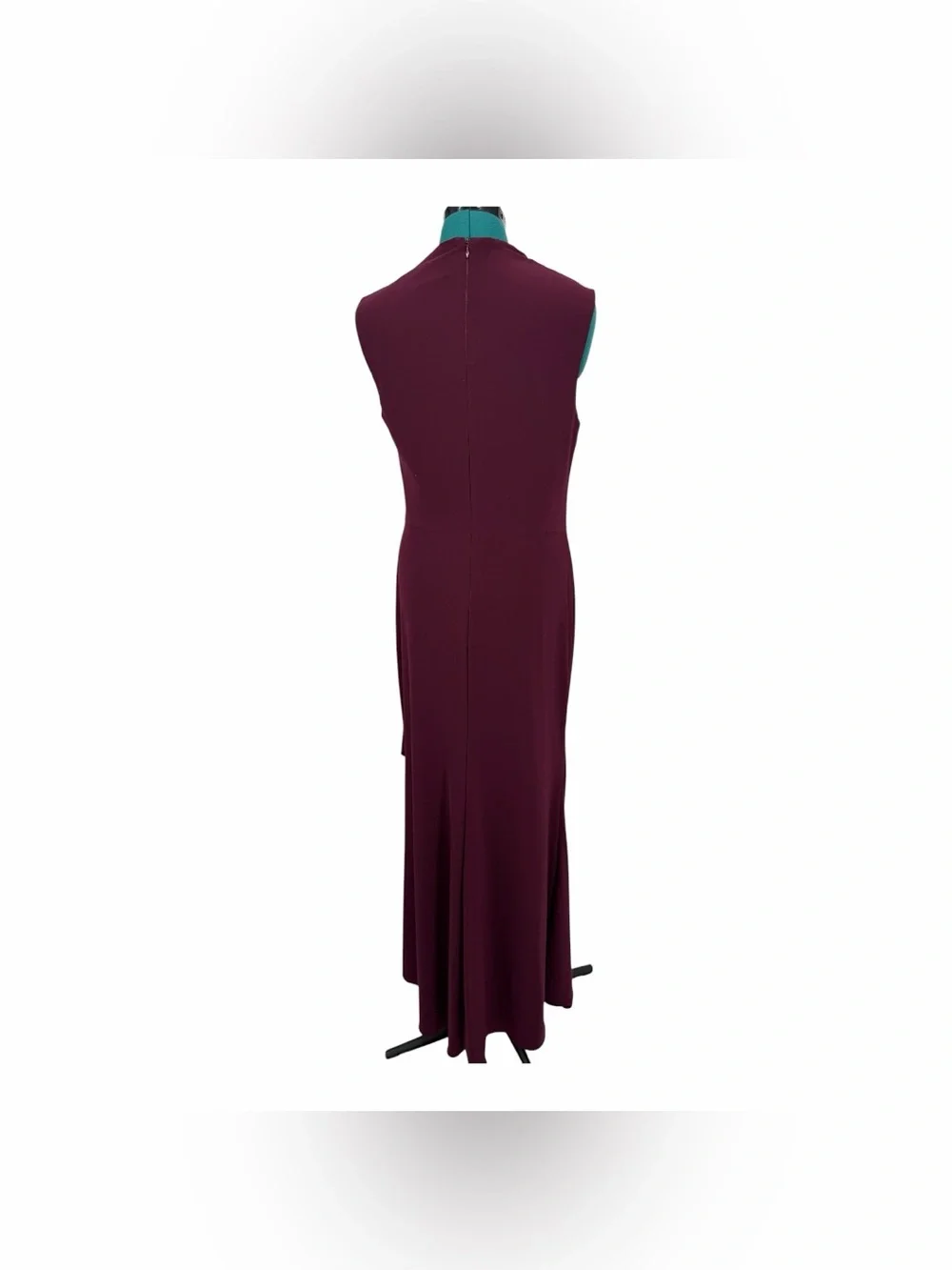 Betsy Adam Burgundy Ruched Sleeveless Gown Formal Evening Dress USA Size 12